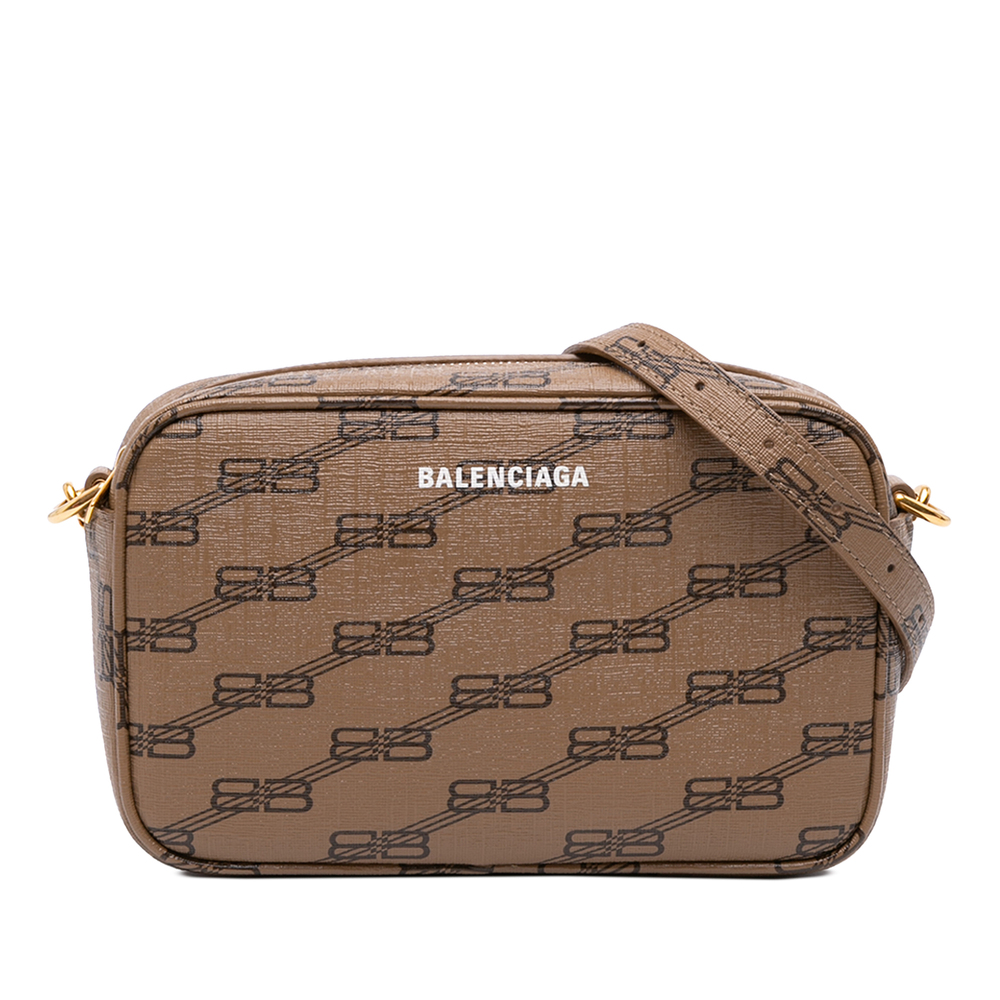 Pre-Loved Balenciaga Small BB Monogram Coated Canvas Signature Camera Bag
